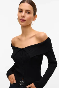 Top de punto hombros descubiertos