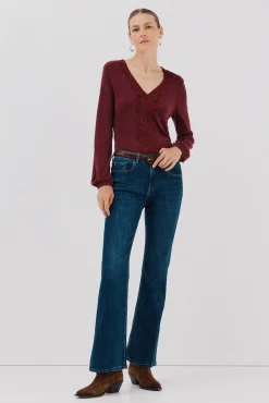 Top detalle puntilla escote