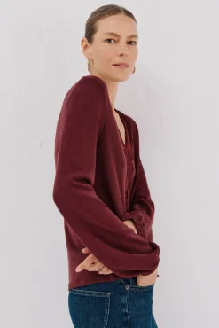 Top detalle puntilla escote