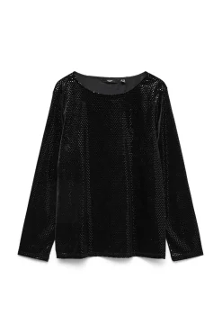 Top detalles brillantes talla grande