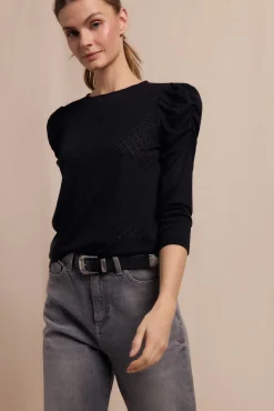 Top estructura manga abullonada