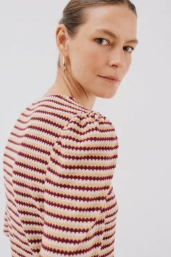 Top estructura rayas multicolor