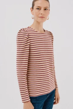 Top estructura rayas multicolor