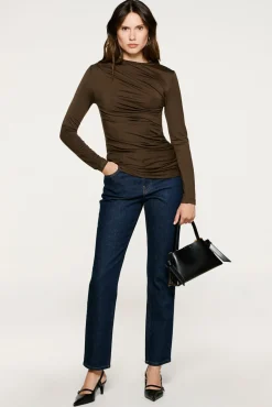 Top fruncido slim fit