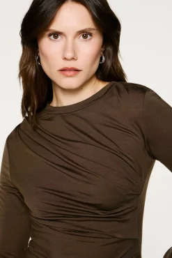 Top fruncido slim fit