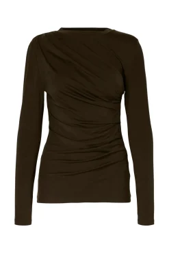 Top fruncido slim fit