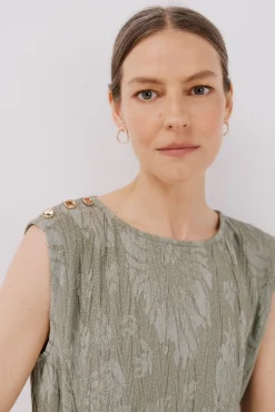 Top jacquard hebilla