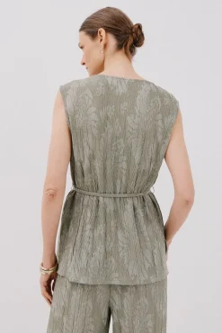 Top jacquard hebilla