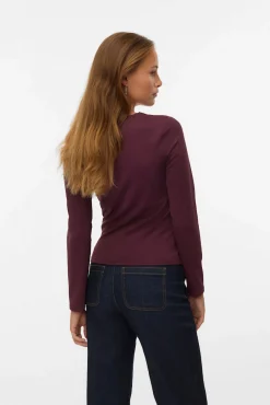 Top manga larga escote cuadrado