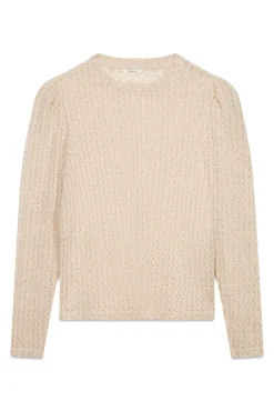 Top manga larga estructura rústica