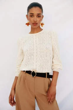 Top rústico puntillas