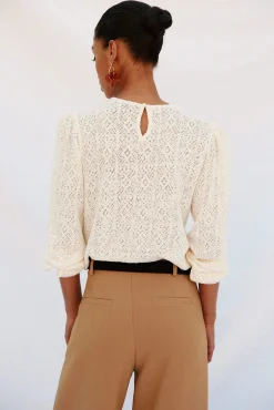 Top rústico puntillas