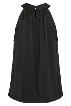 Top satinado cuello halter