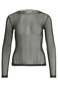 Top transparente con purpurina