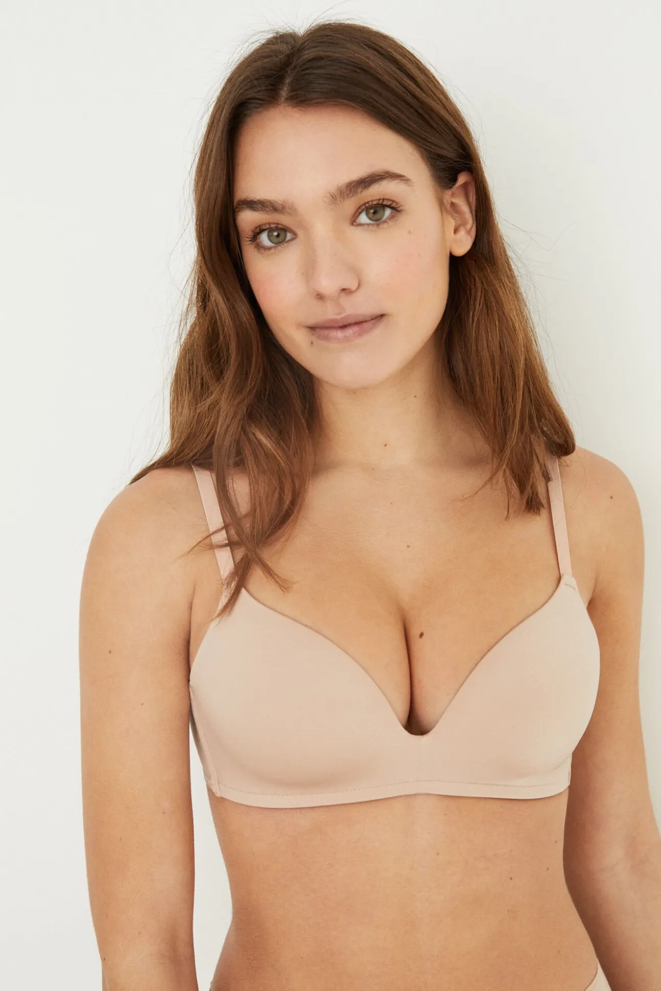 UNIQUE Sujetador triangular push up microfibra