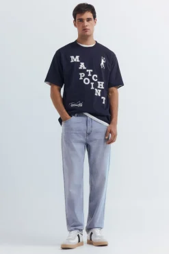 Vaquero lavado claro straight fit