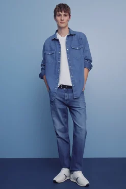 Vaquero lavado medio oscuro regular fit