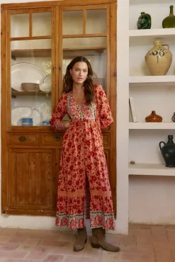 Vestido arlo largo estampado Lilliana