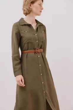 Vestido camisero cinturón