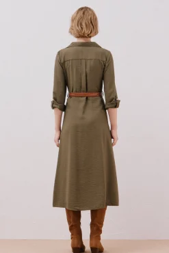 Vestido camisero cinturón