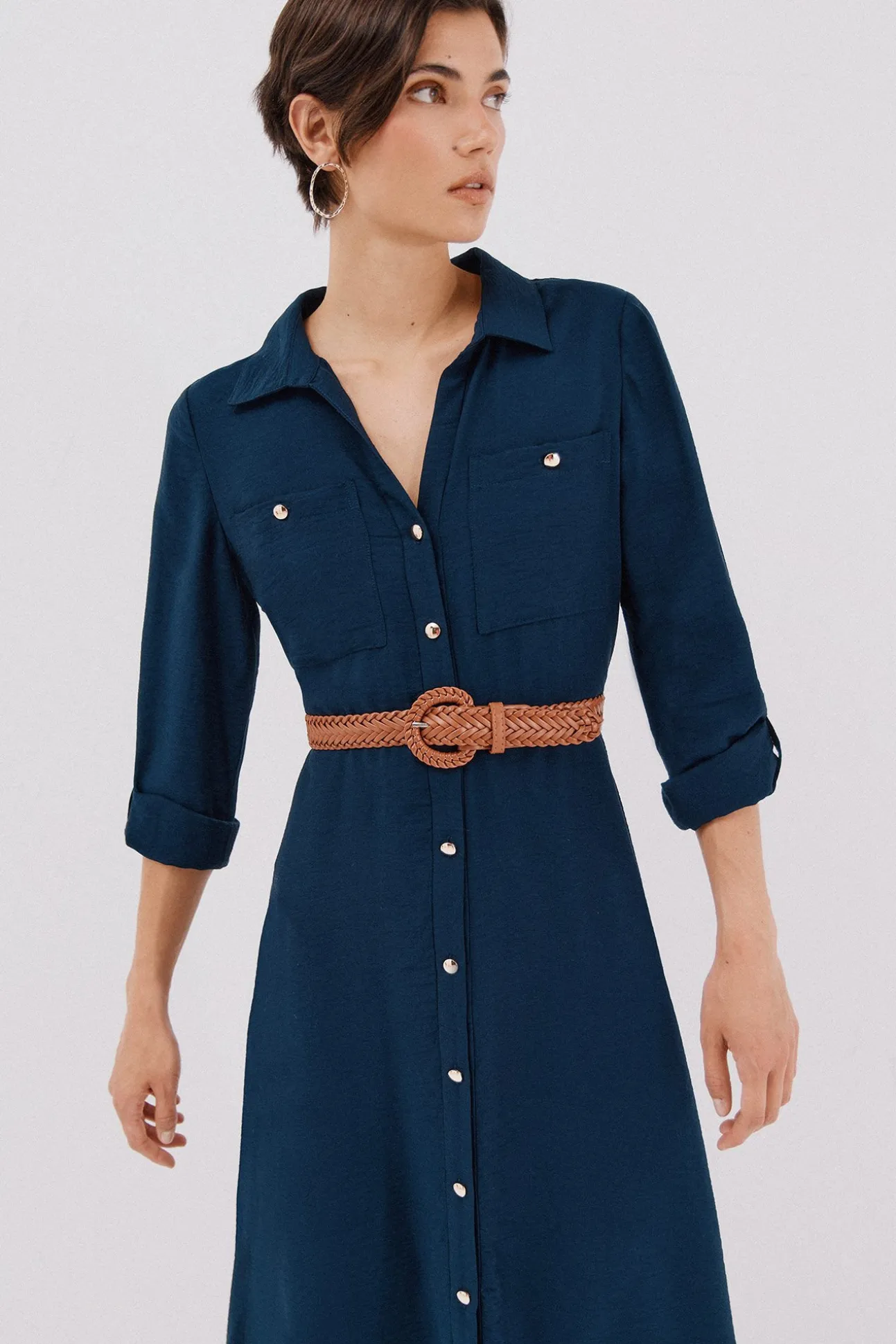 Vestido camisero cinturón
