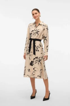 Vestido camisero fluído