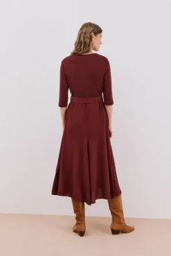 Vestido combinado cinturón