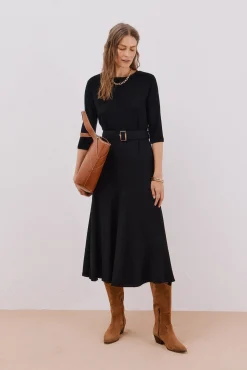 Vestido combinado cinturón