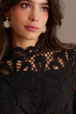 Vestido corto calado Emma