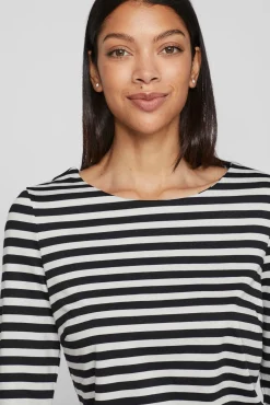 Vestido corto con rayas