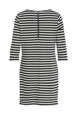 Vestido corto con rayas