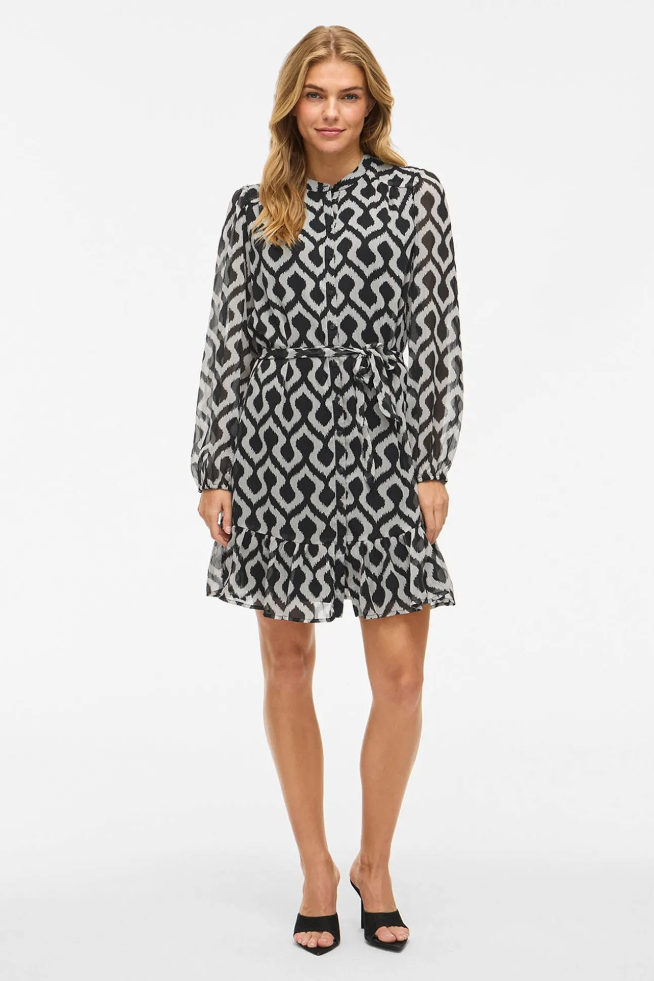 Vestido corto de gasa