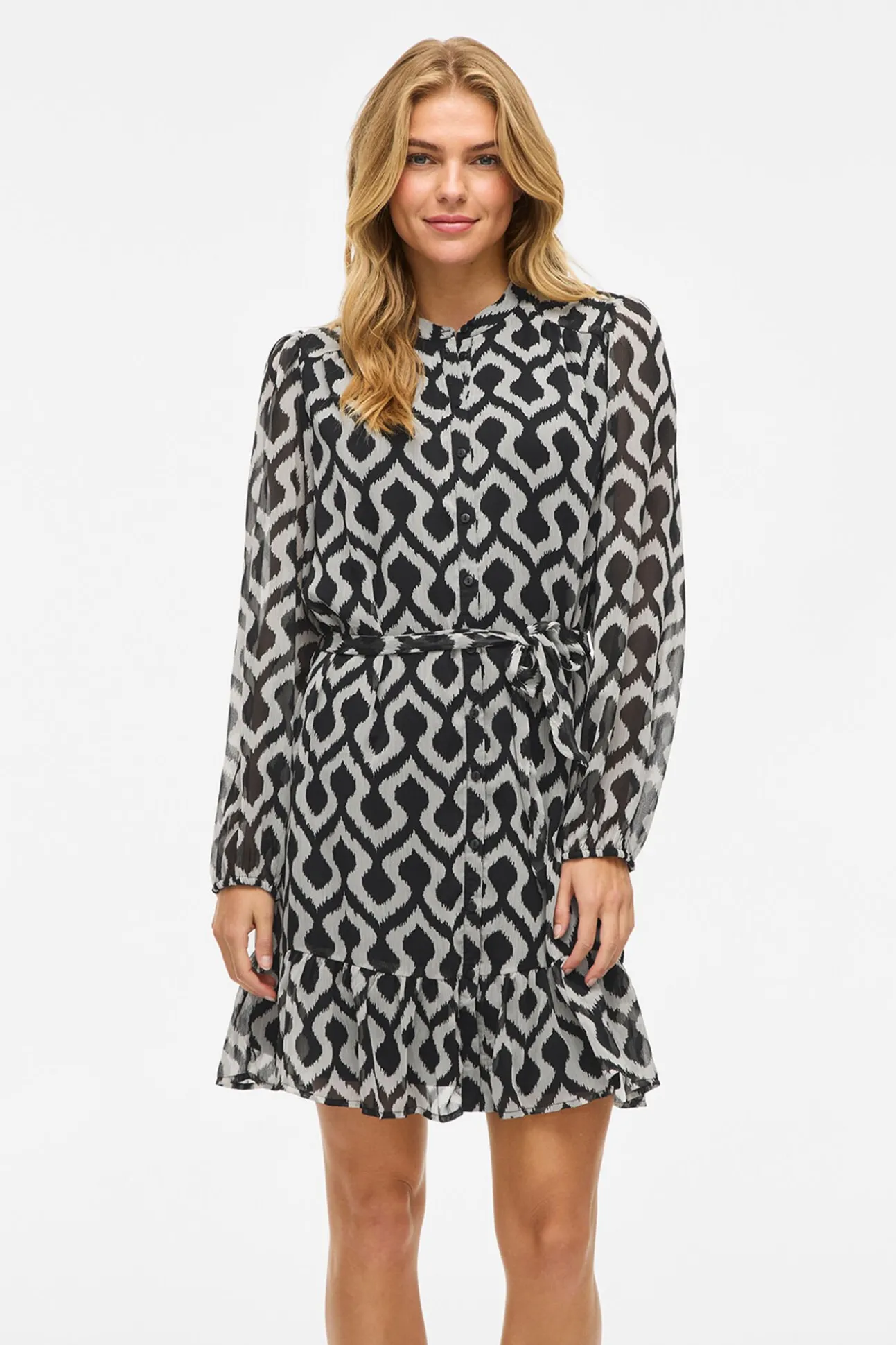 Vestido corto de gasa