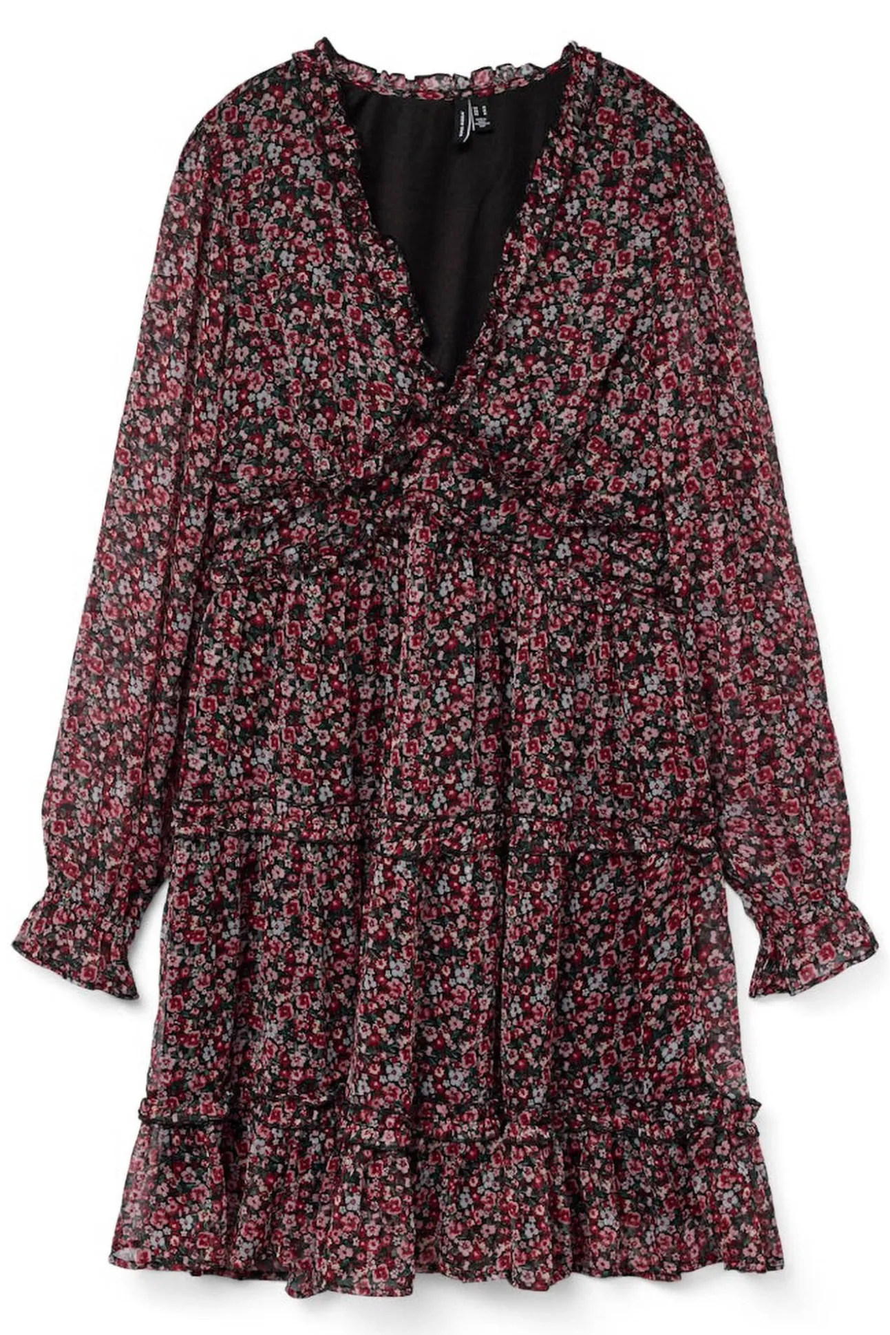 Vestido corto de manga larga Curve