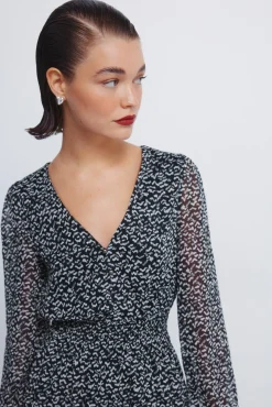 Vestido corto gasa estampado