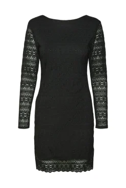 Vestido corto manga larga