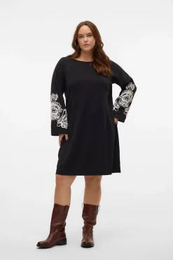 Vestido corto manga larga Curve