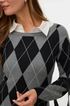 Vestido corto rombos