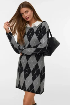 Vestido corto rombos