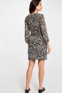 Vestido cruzado estampado