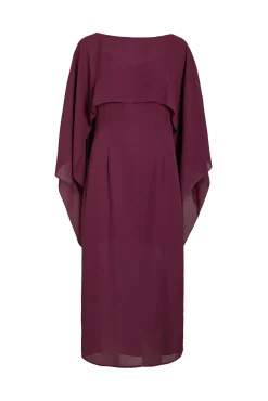 Vestido de gasa con capa