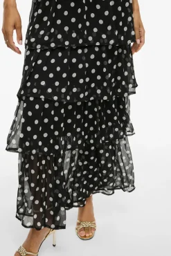 Vestido de gasa con lunares