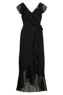 Vestido de gasa midi de fiesta