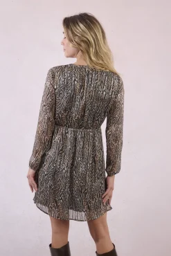 Vestido de manga larga con estampado