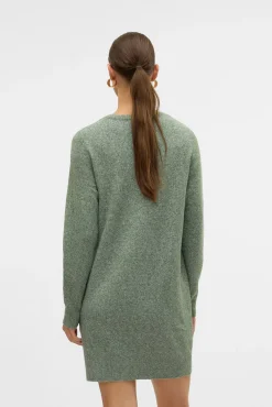 Vestido de punto con cuello redondo