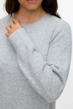 Vestido de punto manga larga talla grande