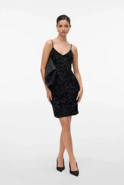 Vestido de tirantes con lentejuelas