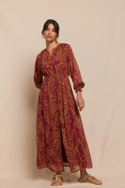 Vestido estampado fluido