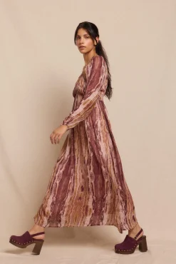 Vestido estampado frunces