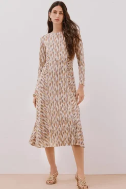 Vestido estampado frunces